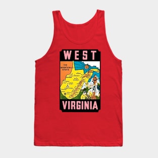 West Virginia 1960s Travel Window Decal Tank Top